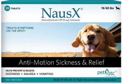 Pet OTC NausX Medication for Motion Sickness for Medium Breed Dogs, slide 1 of 1
