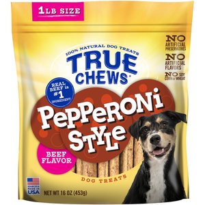 True Chews Pepperoni Style Beef Flavor Dog Treats, 16-oz bag