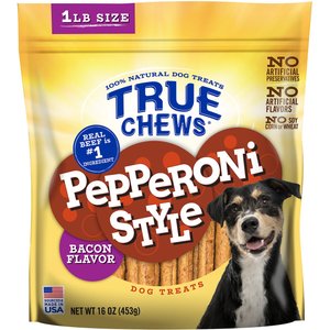 True Chews Pepperoni Style Bacon Flavor Dog Treats, 16-oz bag