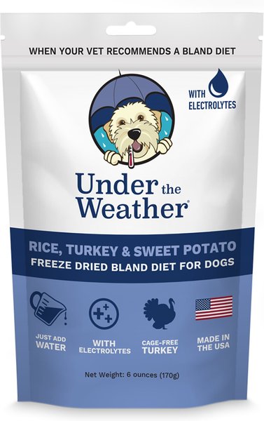 Under the Weather Rice, Turkey & Sweet Potato Flavor Freeze-Dried Dog Food, 6-oz bag slide 1 of 7