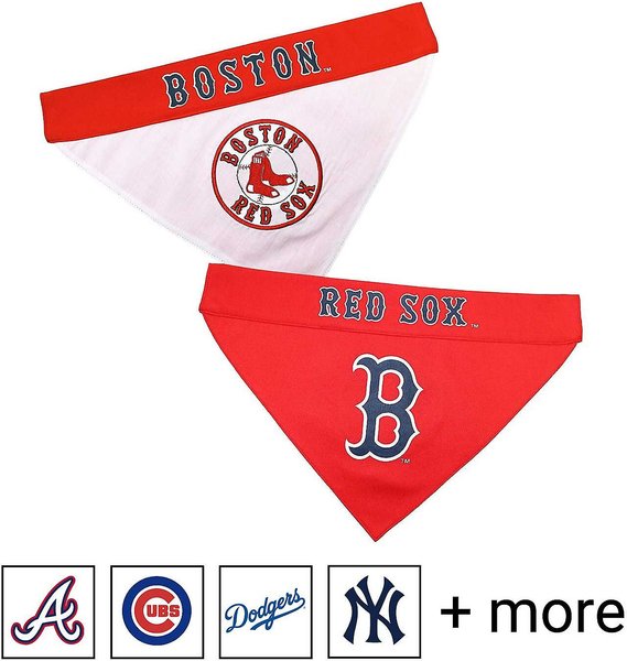 Pets First MLB Reversible Dog & Cat Bandana, Boston Red Sox, Large/X-Large slide 1 of 4
