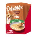 Hartz Delectables Soft Pate Tuna, Chicken & Veggies Cat Treats, 12 pack