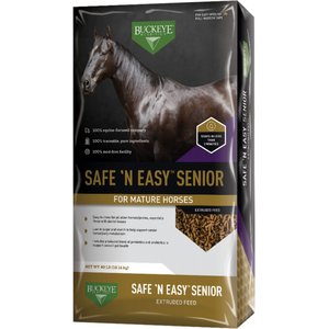 Buckeye Nutrition Safe N' Easy Senior Low Sugar, Low Starch Senior Horse Feed, 40-lb bag