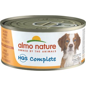 Almo Nature HQS Complete Chicken Dinner with Cheese & Egg Canned Dog Food, 5.5-oz can, case of 24