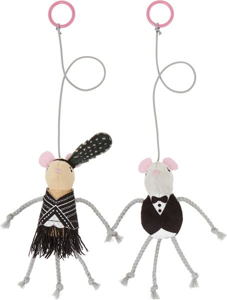 Frisco Dapper & Flapper Bouncy Mouse Cat Toy, 2 pack slide 1 of 4