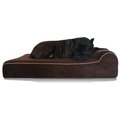 Bully Beds Orthopedic Pillow Dog Bed w/Removable Cover, Chocolate, Medium