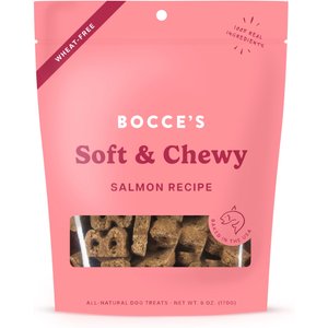 Bocce's Bakery Soft & Chewy Salmon Recipe Dog Treats, 6-oz bag