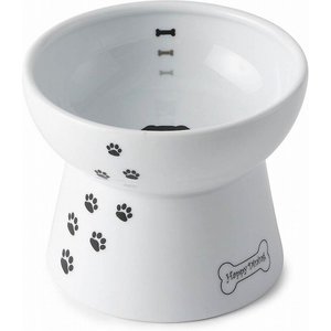Necoichi Ceramic Elevated Dog Food Bowl, 1.5-cup