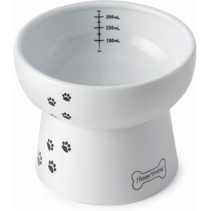 Necoichi Ceramic Elevated Dog Water Bowl, 12-oz