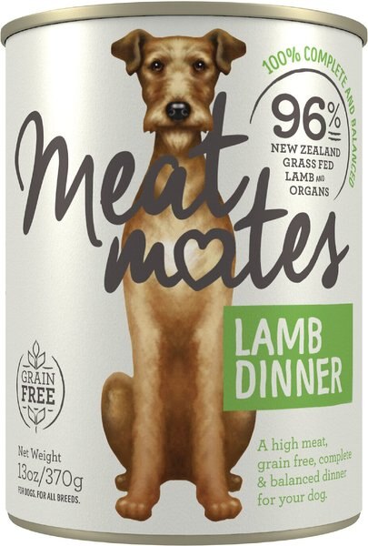 Meat Mates Lamb Dinner Grain-Free Canned Wet Dog Food, 13-oz, case of 12 slide 1 of 8