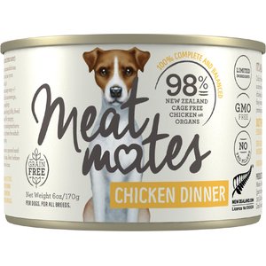 Meat Mates Chicken Dinner Grain-Free Canned Wet Dog Food, 6-oz, case of 24