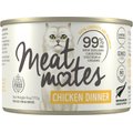 Meat Mates Chicken Dinner Grain-Free Canned Wet Cat Food, 6-oz, case of 24