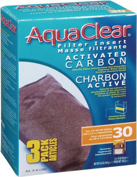 AquaClear Activated Carbon Filter Insert, Size 30, 3 count slide 1 of 1