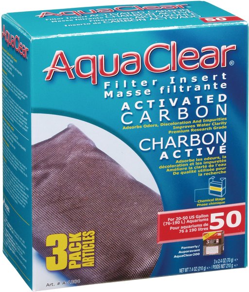 AquaClear Activated Carbon Filter Insert, Size 50, 3 count slide 1 of 1