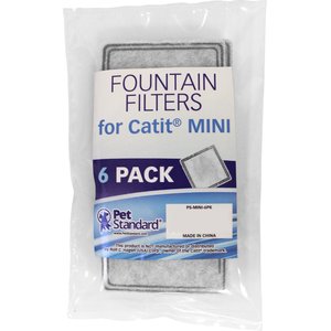 Pet Standard Charcoal Filters for Catit Mini Fountains, 6 count
