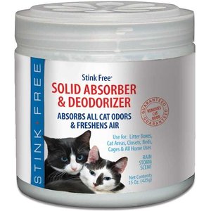Stink Free Solid Absorber Cat Deodorizer, 15-oz jar
