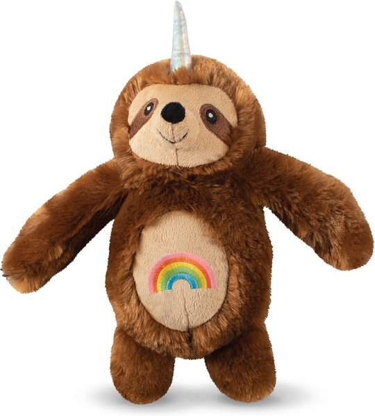 Pet Shop by Fringe Studio Lucky the Rainbow Slothicorn Squeaky Plush Dog Toy slide 1 of 3