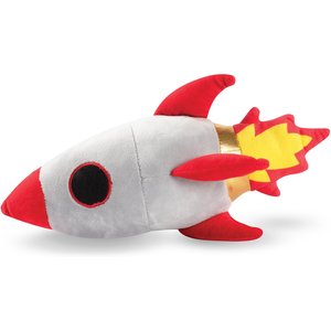 Pet Shop by Fringe Studio Space Mission Rocket Ship Squeaky Plush Dog Toy
