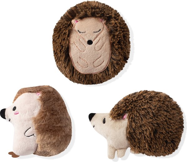 Pet Shop by Fringe Studio Hedgehogs All Day Squeaky Plush Mini Dog Toys, 3 count slide 1 of 3
