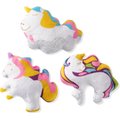 Pet Shop by Fringe Studio Let's Get Magical Unicorn Squeaky Plush Mini Dog Toys, 3 count