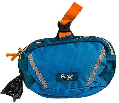 Fetch Pet Products Double Doodie Poop Bag Holder & Treat Pouch, Blue slide 1 of 8