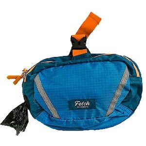 Fetch Pet Products Double Doodie Poop Bag Holder & Treat Pouch, Blue