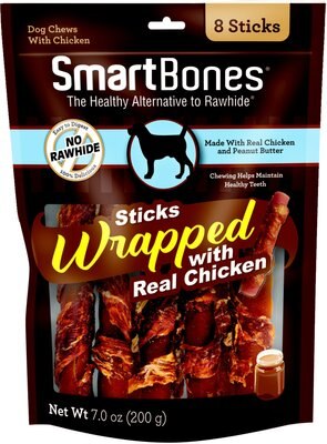 SmartBones Chicken Wrapped Sticks Peanut Butter Flavor Dog Treats, slide 1 of 1