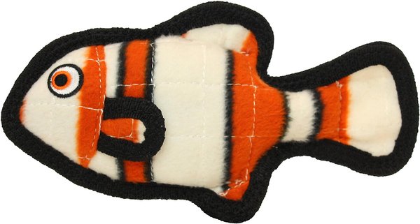 Tuffy's Ocean Creature Jr Fish Squeaky Plush Dog Toy, Orange slide 1 of 7