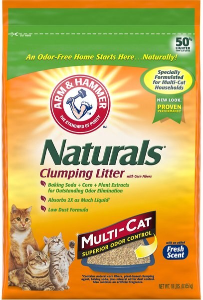 Arm & Hammer Litter Naturals Scented Clumping Corn Cat Litter, 18-lb bag slide 1 of 4
