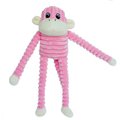 ZippyPaws Spencer Crinkle Monkey Dog Toy, Pink