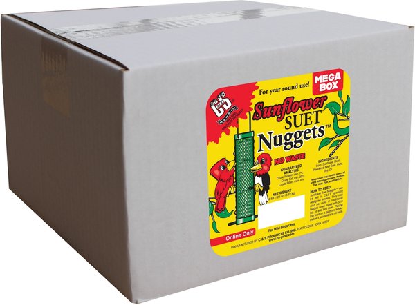C&S Sunflower Suet Nuggets Wild Bird Food, 8-lb box slide 1 of 6