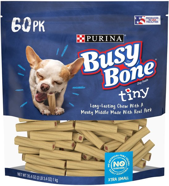 Busy Bone Real Meat Tiny Dog Treats, 60 count slide 1 of 11