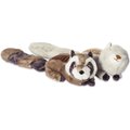 Bone Dry Squirrel & Raccoon Plush Squeaker Dog Toys, 2 count