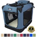 EliteField 3-Door Collapsible Soft-Sided Dog Crate, Blue Gray, 20 inch