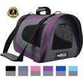EliteField Deluxe Soft Airline-Approved Dog & Cat Carrier Bag, Purple/Gray, 20-in