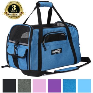 EliteField Soft-Sided Airline-Approved Dog & Cat Carrier Bag, Sapphire Blue, 17-in