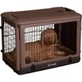 Pet Gear The Other Door 4-Door Collapsible Wire Dog Crate & Pad, Chocolate, 36 inch