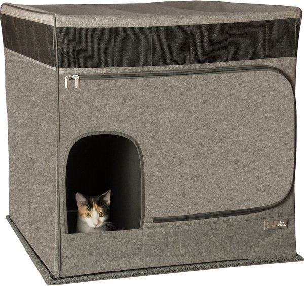 Pet Gear Pro Pawty Cat Litter Box Cover, Soft Charcoal slide 1 of 5