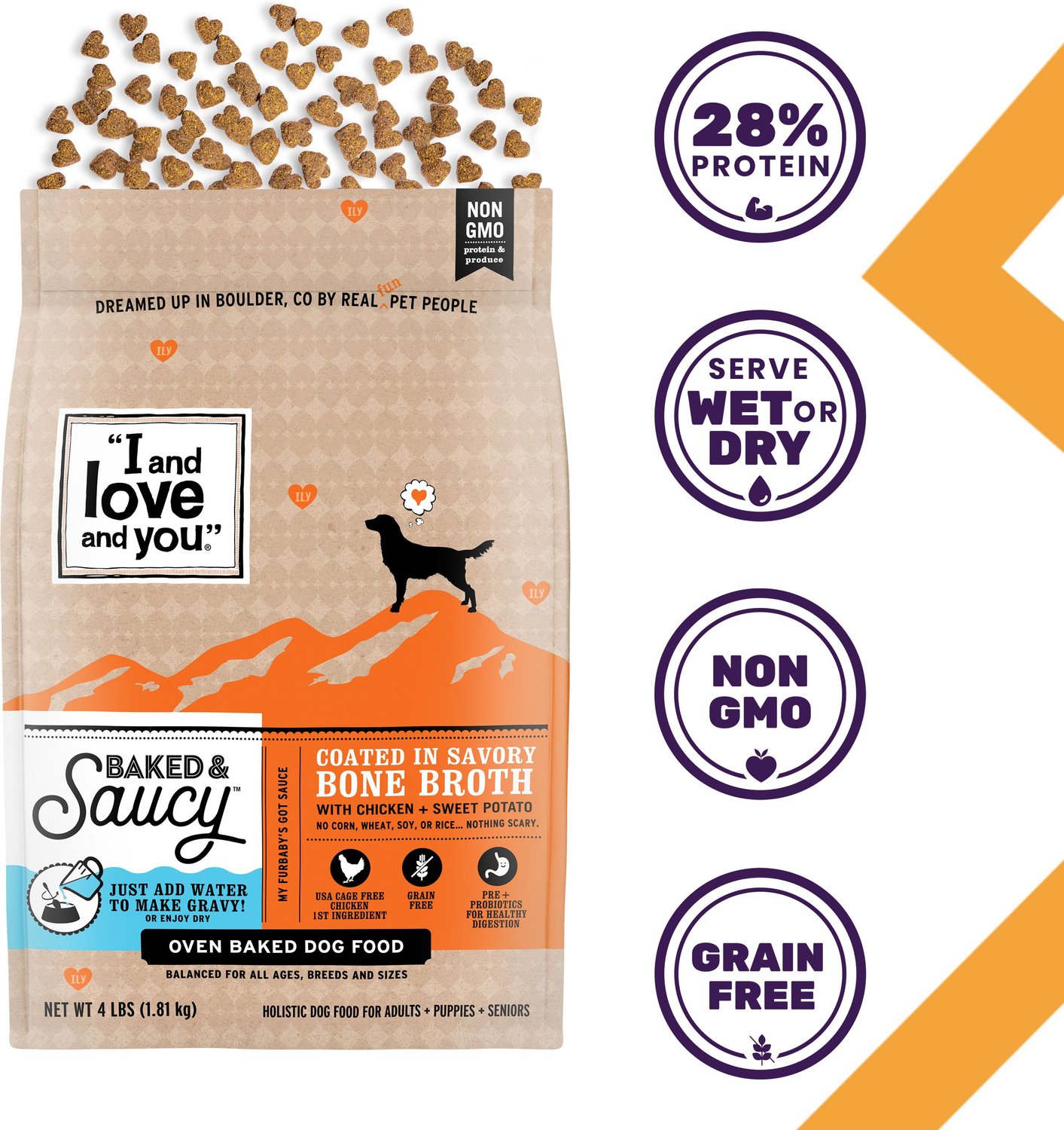 I AND LOVE AND YOU Baked & Saucy Chicken Sweet Potato Dog Food, 21lb