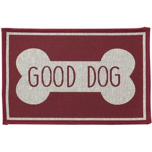 PetRageous Designs Good Dog Bone Tapestry Dog Placemat, 19-in