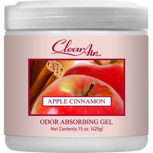 Clear Air Odor Apple Cinnamon Absorbing Solid Gel, 15-oz jar,