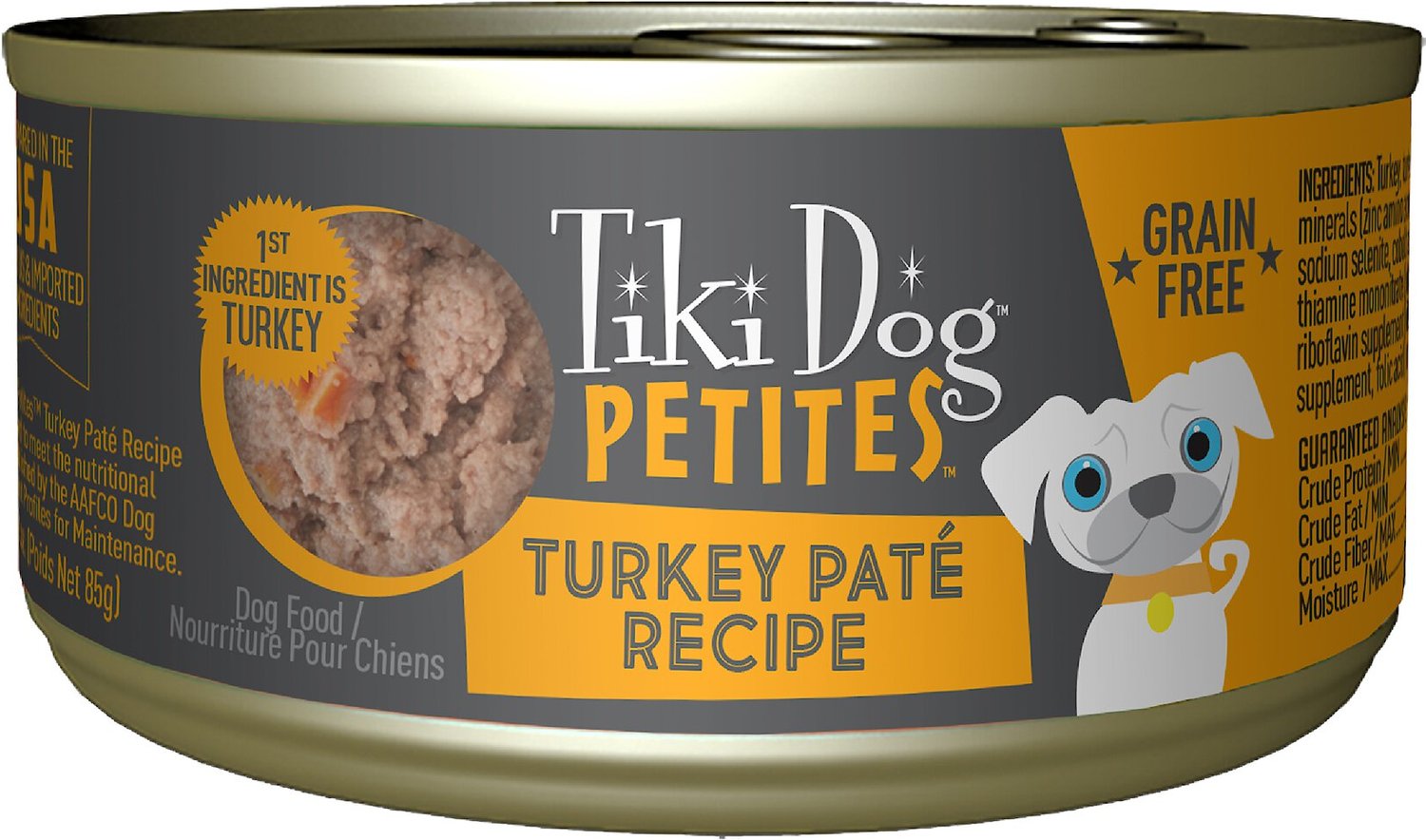 TIKI DOG Petites Turkey Pate Recipe GrainFree Wet Dog
