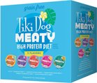 Tiki Dog Meaty High Protein Diet Variety Pack Grain-Free Wet Dog Food, 3-oz cup, case of 10
