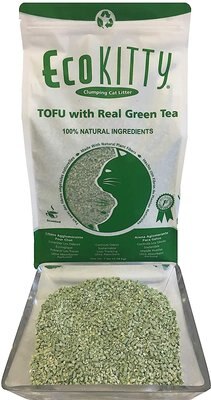 EcoKitty Real Tofu & Natural Green Tea Scented Clumping Tofu Cat Litter, 7-lb bag, slide 1 of 1