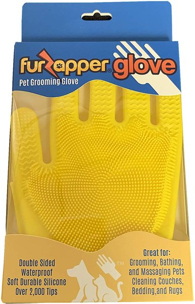 FurZapper Pet Grooming Glove, Yellow slide 1 of 2