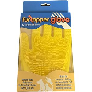 FurZapper Pet Grooming Glove, Yellow