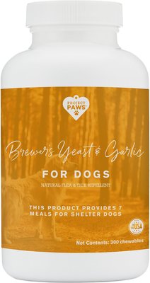 Project Paws Brewer’s Yeast & Garlic Natural Flea & Tick Repellent for Dogs, 300 Chewable tablets, slide 1 of 1