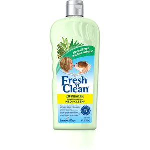 PetAg Fresh 'n Clean Medicated Medi-Cleen Dog Shampoo, Fragrance Free, 18-oz bottle