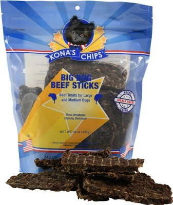 Kona's Chips Big Dog Beef Sticks Dog Treats, 16-oz bag, slide 1 of 1