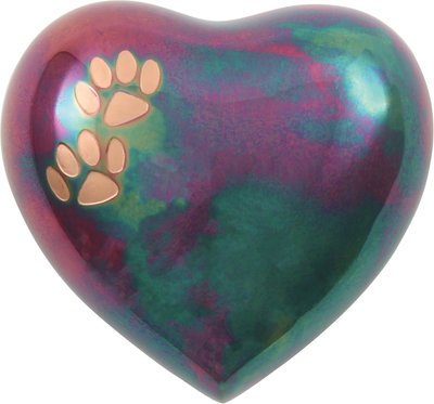 A Pet's Life Arielle Heart Paw Dog & Cat Urn, slide 1 of 1